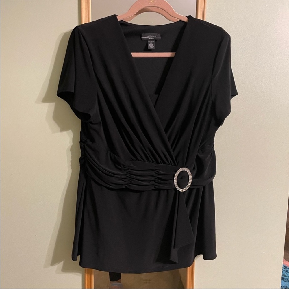 Black cross over blouse